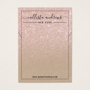 Rose Gold Glitzer Kraft-Netzwerkkarte