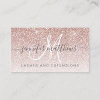 Rose Gold Glitzer Lashes Salon