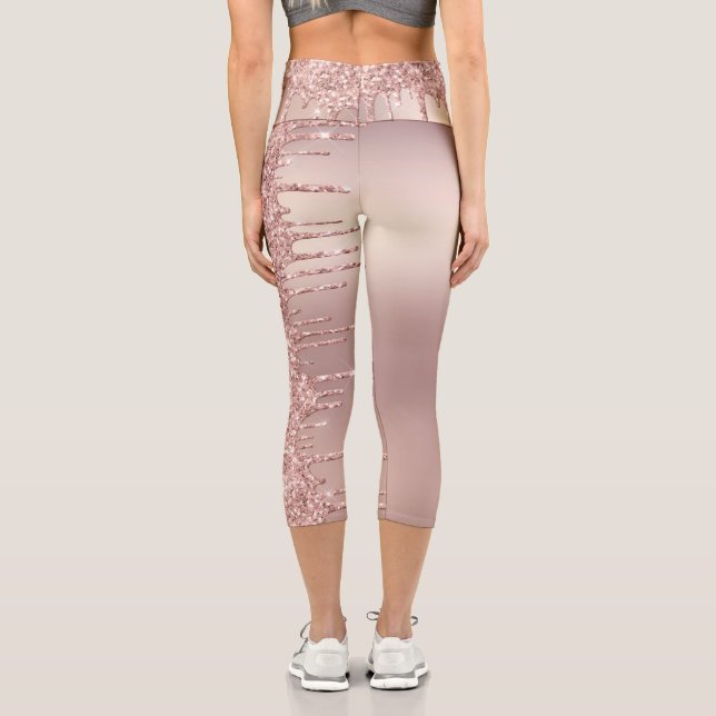 Rose Gold Glitzer Leggings (Rückseite)
