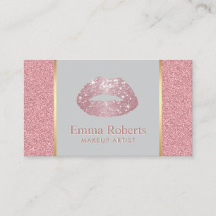 Rose Gold Glitzer Lips und Handwerker Visitenkarte