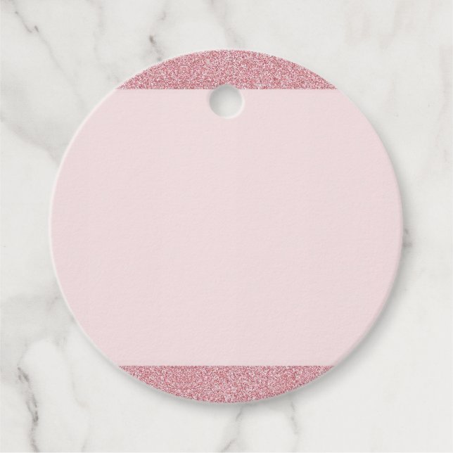 Rose Gold Glitzer Look Blank Template Elegant Geschenkanhänger (Vorderseite)