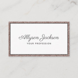 Rose Gold Glitzer Luxus Script Business Card Visitenkarte