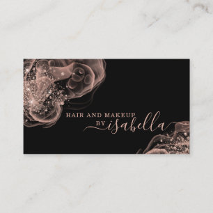 Rose Gold Glitzer Makeup Artist Business Card Visitenkarte