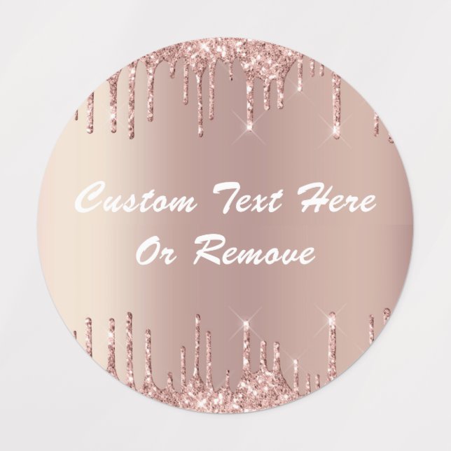 Rose Gold Glitzer-Markierungen für benutzerdefinie Etiketten (Design 3)