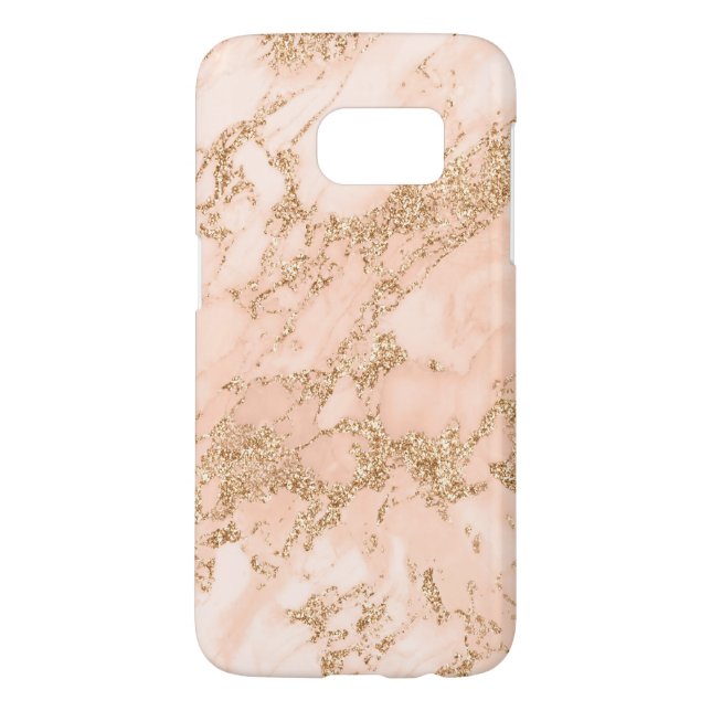 Rose Gold Glitzer Marmor abstrakt Case-Mate Samsung Galaxy Hülle (Rückseite)