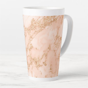 Rose Gold Glitzer Marmor abstrakt Milchtasse