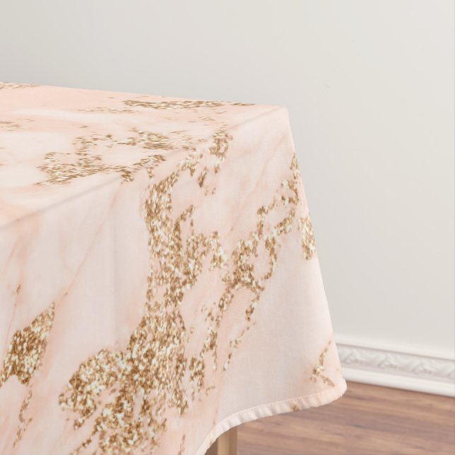 Rose Gold Glitzer Marmor abstrakt Tischdecke (Beispiel)