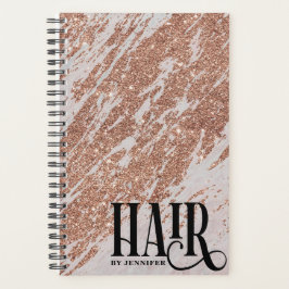 Rose Gold Glitzer & Marmorhaar Terminkalender Planer
