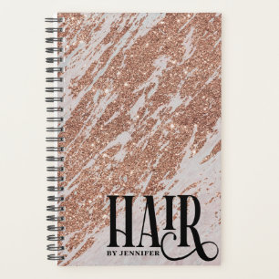 Rose Gold Glitzer & Marmorhaar Terminkalender Planer