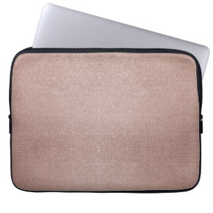 Rose Gold Glitzer Metallic Hübsch Girly Funkelnd Laptopschutzhülle