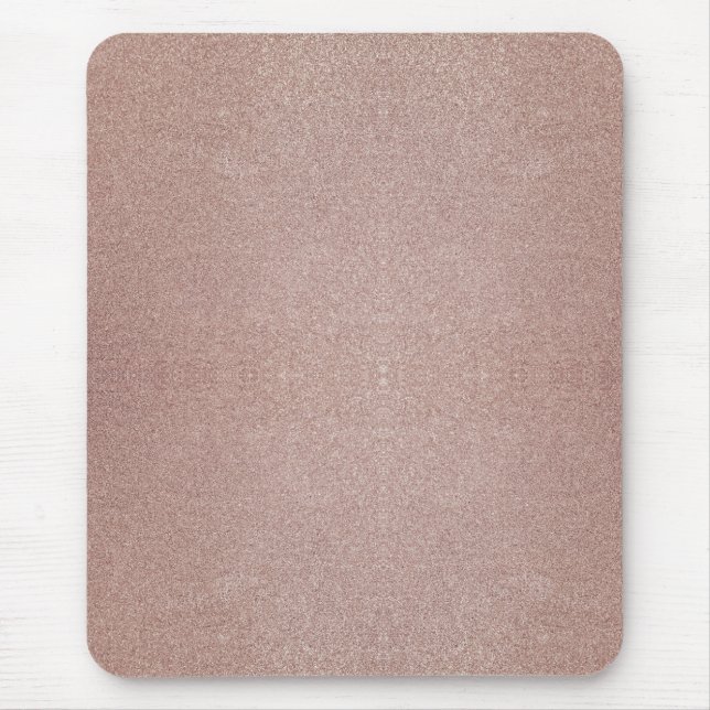 Rose Gold Glitzer Metallic Hübsch Girly Funkelnd Mousepad (Vorne)