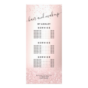 Rose Gold Glitzer metallische Funkeln Konfetti Pre Werbekarte