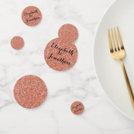 Rose Gold Glitzer mit Ihren Namen Konfetti