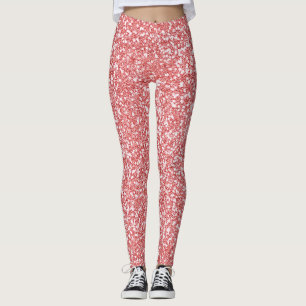 Rose Gold Glitzer Moderner Leggings
