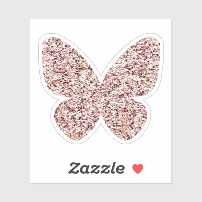 Rose Gold Glitzer Monarch Clipart Niedlich Butterf Aufkleber (Blatt)