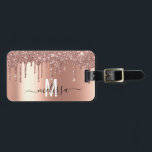 Rose Gold Glitzer Monogram Handgeschriebenes Skrip Gepäckanhänger<br><div class="desc">Dieses Design kann in dem Bereich personalisiert werden, der durch das Ändern des Fotos und/oder Textes zur Verfügung gestellt wird. Sie können auch angepasst werden, indem Sie auf Vorlage personalisieren klicken und dann auf die Schaltfläche klicken, um weitere Optionen anzupassen, um die Hintergrundfarbe zu löschen oder zu ändern, Text hinzuzufügen,...</div>
