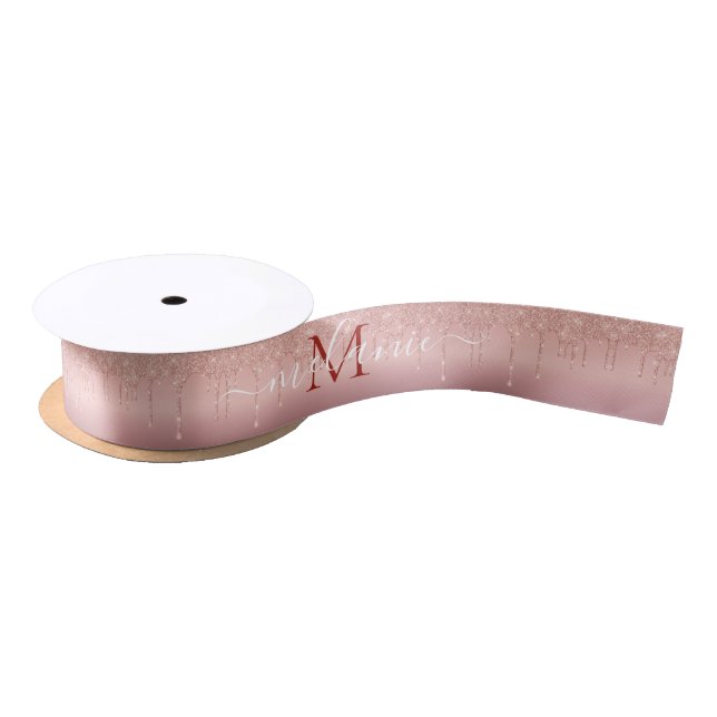 Rose Gold Glitzer Multifunktionsleisten Individuel Satinband (Spule)