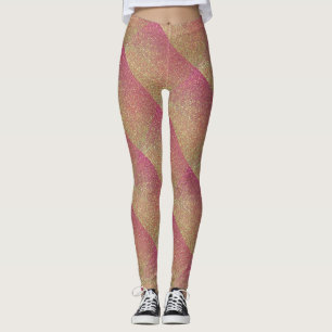 Rose Gold Glitzer Muster Leggings