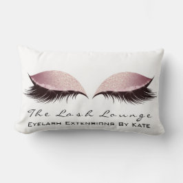 Rose Gold Glitzer Name Makeup Lashes Schönheit Lendenkissen