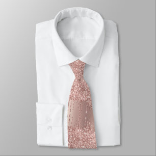 Rose Gold Glitzer Neck Tie Krawatte