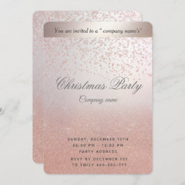 Rose Gold Glitzer ombre Corporate Weihnachts-Party Einladung