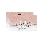 Rose Gold Glitzer ombre Marmorname Makeup Logo