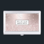 Rose Gold Glitzer ombre Metallische Glitzern Confe Visitenkarten Dose<br><div class="desc">Rose Gold Glitzer ombre Metallische Glitzern Confetti. Ein elegantes,  luxuriöses und glamouröses Design.</div>