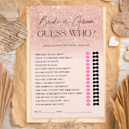 Rose Gold Glitzer ombre pink rate Bridal-Spiel
