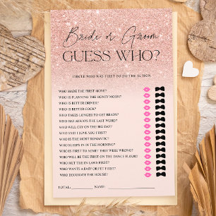 Rose Gold Glitzer ombre pink rate Bridal-Spiel
