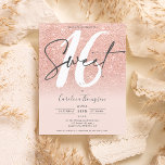 Rose Gold Glitzer ombre Rosa Foto Haushalt Süß 16<br><div class="desc">Sie suchen die perfekte und coolste Marmor Sweet 16 Geburtstagsfeier? Holen Sie sich diese trendige und coole Rose Gold Glitzer ombre Glitzern rot Rosa mit einem Randskript Foto Sweet 16 laden, fügen Sie Ihr Foto auf der Rückseite mit einem eleganten Signatur-Skript. Kontaktieren Sie mich , wenn Sie den Haupttext anpassen...</div>