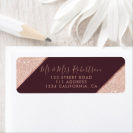 Rose gold Glitzer ombre Skript burgundy Hochzeit
