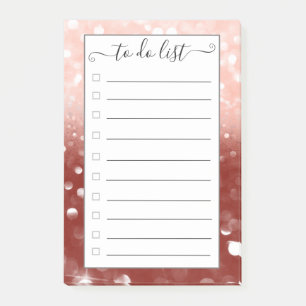 Rose Gold Glitzer ombre "to do list" Post-it-Note Post-it Klebezettel