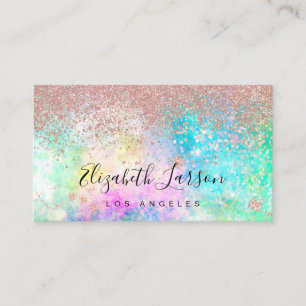 Rose Gold Glitzer Opal Hintergrund Visitenkarte