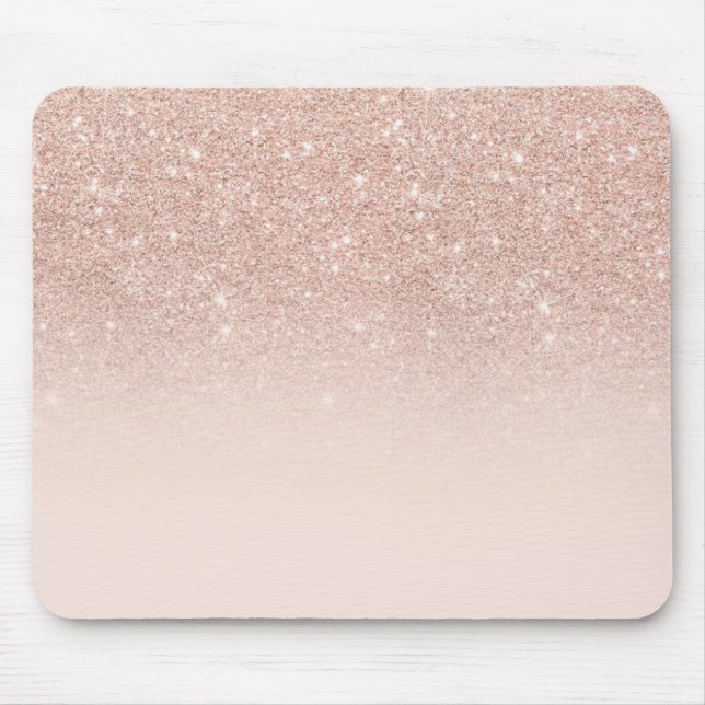 Rose Gold Glitzer Personalisieren Mit Ihrem Namen  Mousepad (Vorne)