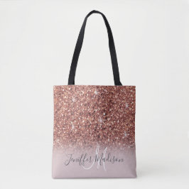 Rose Gold Glitzer Personalisiert Name