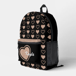 Rose Gold Glitzer Personalisierter Rucksack