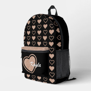 Rose Gold Glitzer Personalisierter Rucksack