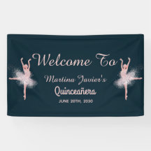 Rose Gold Glitzer Pink Quinceñera 15. Geburtstag