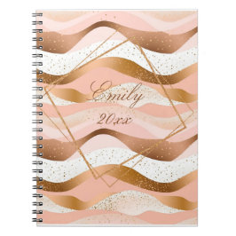 Rose Gold Glitzer Pinseldesign Notizblock