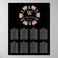 Rose Gold Glitzer Poker Chip Casino Hochzeit