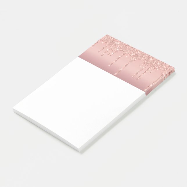 Rose Gold Glitzer Post-it®-Hinweise Post-it Klebezettel (angewinkelt)