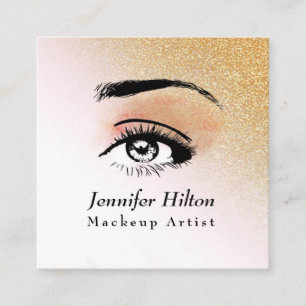 Rose Gold Glitzer Quadratzkarte Quadratische Visitenkarte