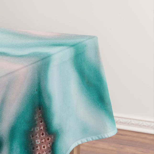 Rose Gold Glitzer Rosa Aquamariner Wirbel lackiert Tischdecke (Beispiel)