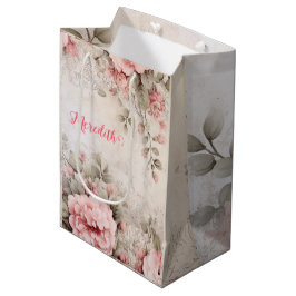 Rose Gold Glitzer, rosa Folie, Weihnachtsverpackun Mittlere Geschenktüte