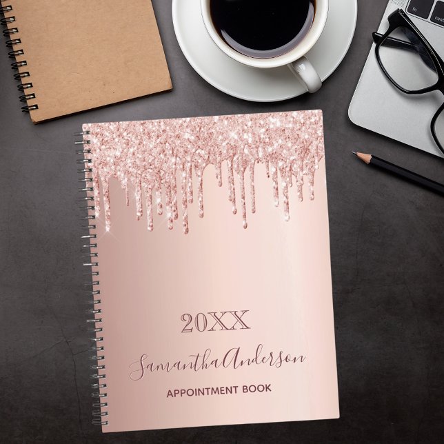 Rose Gold Glitzer Rosa Terminkalender 2023 Planer (Von Creator hochgeladen)