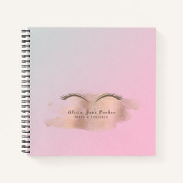 Rose Gold Glitzer rosa trendige moderne Makeup Kün Notizbuch