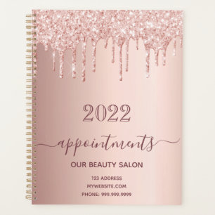 Rose Gold Glitzer Salon Termine 2026 Geschäft Planer