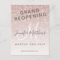Rose Gold Glitzer Salon wieder öffnen COVID Sicher