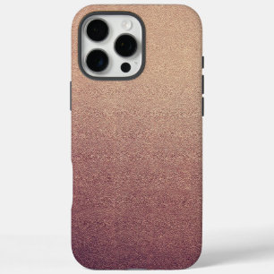 Rose Gold Glitzer Sand Visuell Textur Ombre Licht iPhone 16 Pro Max Hülle
