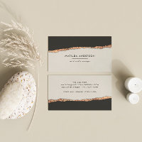 Rose Gold Glitzer Schwarz Creme Moderne Quadrat